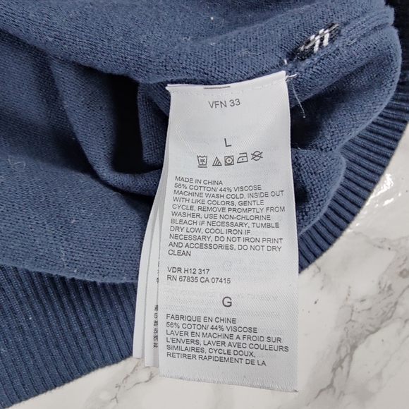 Nautica Navy V Neck Sweater Size Large - Picture 4 of 5